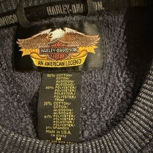 Harley-Davidson Navy Crewneck Sweatshirt with Embroidered Logo